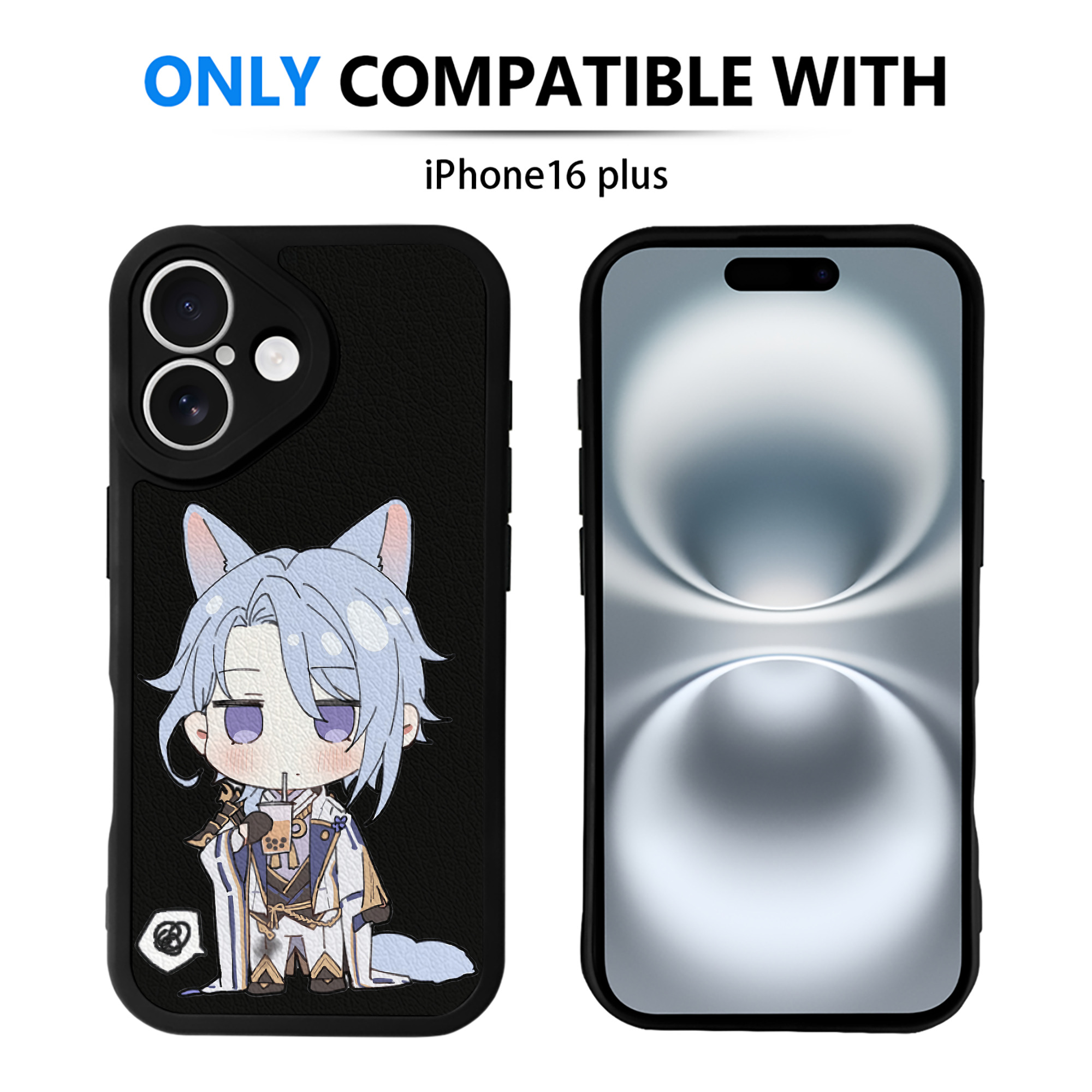 げんし神 神里綾人 かみさとあやと genshin Kamisato Ayato 【iPhone 16シリーズ対応】シリコンスマホケース（レザー調） 材質：シリコン